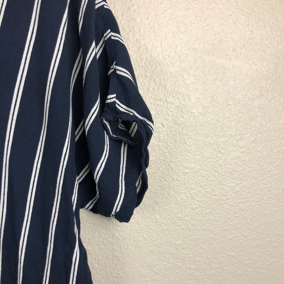 Striped Button Down Madewell Shirt Dress - Picture 6 of 9